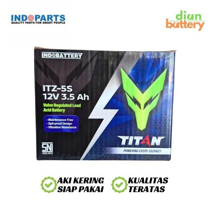 Terlaris Aki Motor Vario Lama Gtz5S Mf Titan - Accu Kering 12V 3.5Ah