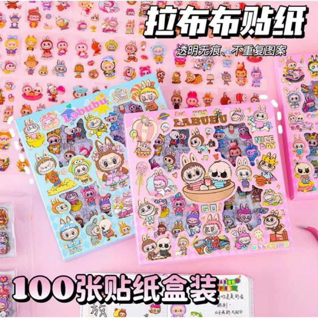 

Stiker Labubu Isi 100 Lembar Sticker Original Viral Kekinian Random Tempelan Botol Laptop Gelas Karakter Box Murah Best Seller