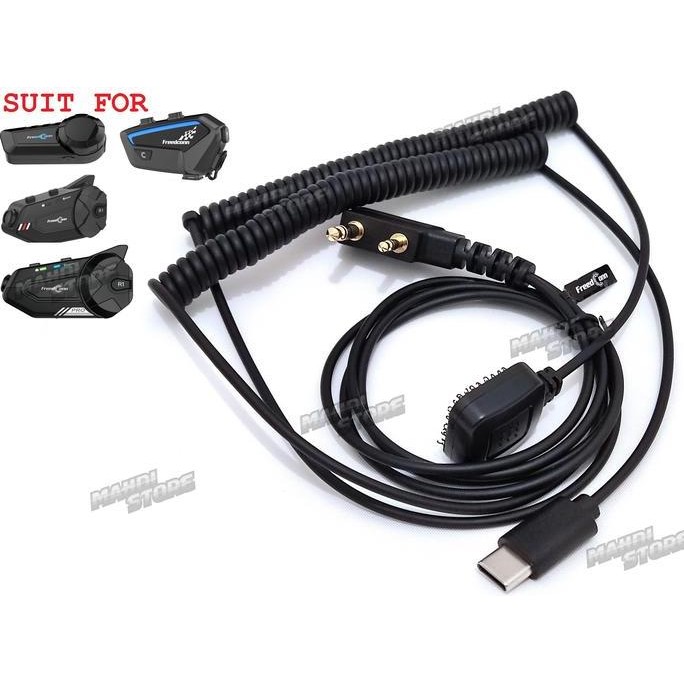 TERLARIS - PTT KABEL HT Intercom Bluetooth Headset Helm K2 Line Freedconn KYPRO R1 PLUS FX R1 PRO