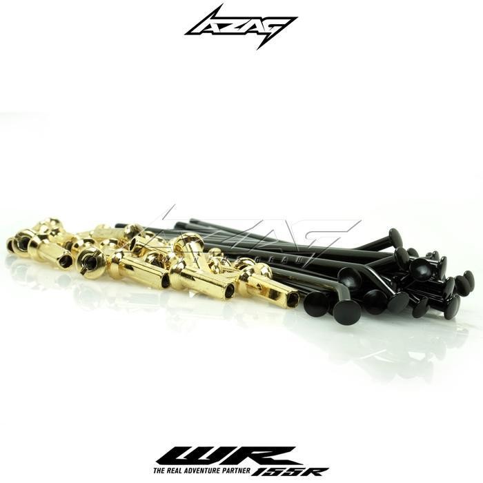 Jari Jari Ruji Supermoto Hitam Nipples Gold Yamaha Wr 155R Original Dan Terpercaya