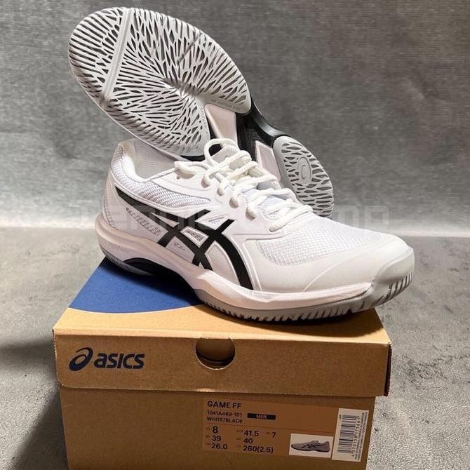 NEW Sepatu Tenis Asics Game FF White Black/Tennis Shoe Asics Original Men