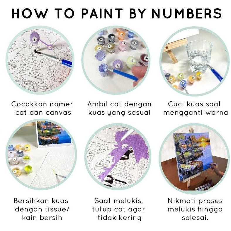 

Canvas Paint By Number Kit Digital Oil Painting Diy Lukisan 20 X 20 Seri P Trending