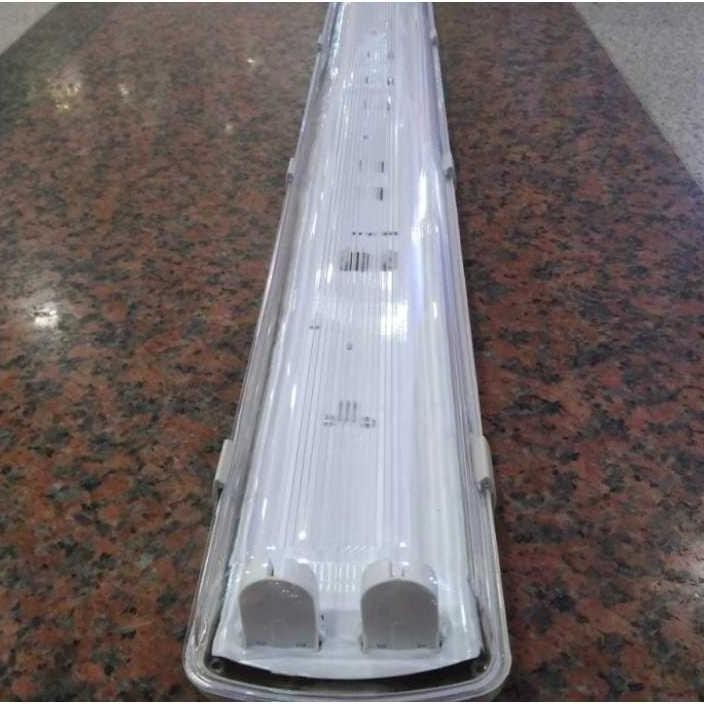 Kap Lampu Wateroof 2x36 120CM KAP TL 2X36 Set Lampu TL T8 PHILIPS