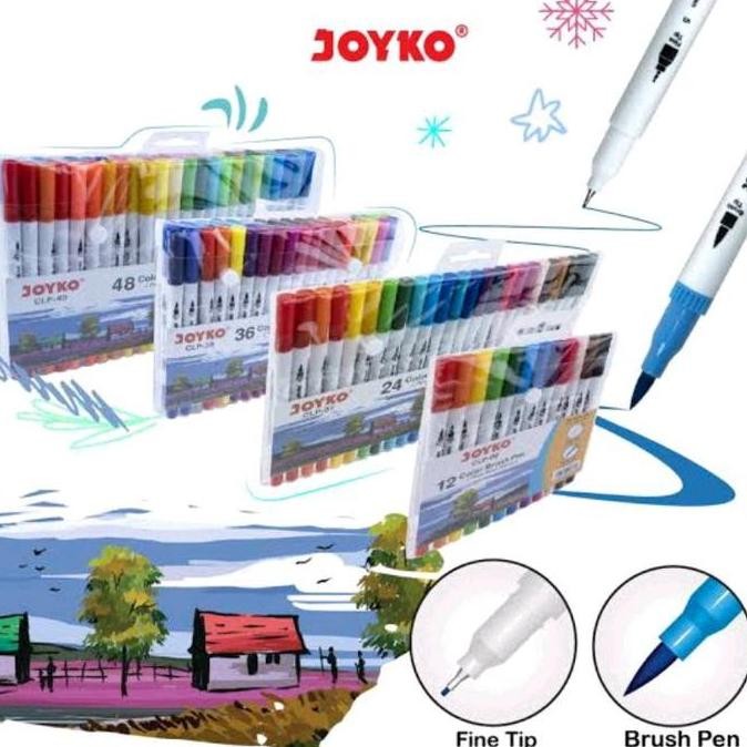 

Sale Joyko Clp06 Clp07 Clp39 Clp40 Double Tip Color Metallic Brushpen Brush Pen Set 12 24 36 48 Warna Spidol Kuas Kaligrafi