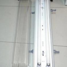 KAP TL LED 2X18 60CM WATEROOF KOMPLIT SET LAMPU TL LED PHILIPS 60 CM KAP WATEROOF 2X8W