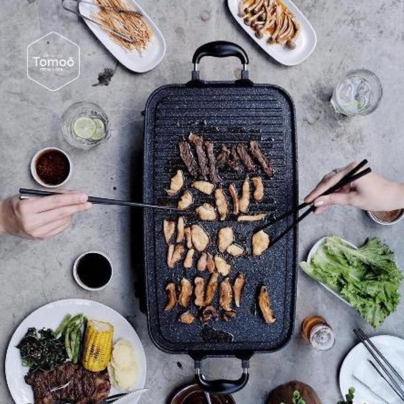 Multi Grill Pan Wajan Barbeque Panggangan Teflon Shabu Alat Bbq Fancy Multi Anti Lengket Godenpany H
