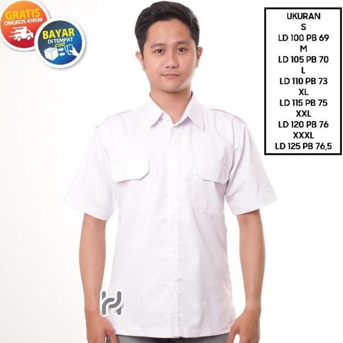 Kemeja Kerja Seragam Pns Pria Putih Baju Kerja Atasan Pdh Seragam Pria