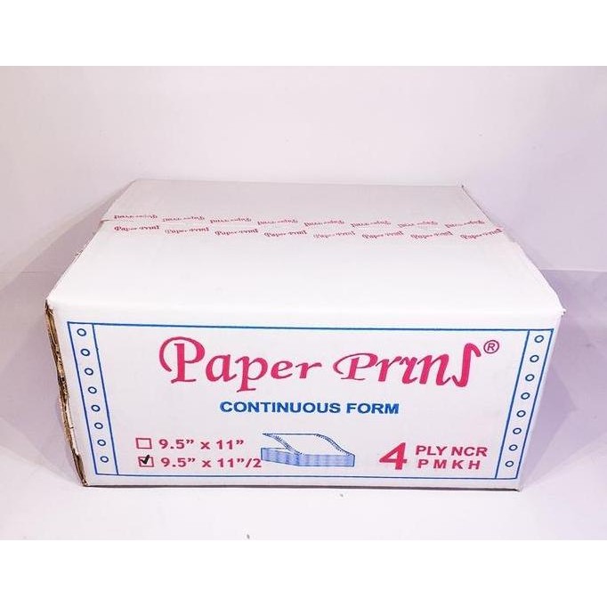 

TERMURAH - PAPER PRYNS 9 1/2" X 11'' 4 PLY BAGI 2 CONTINOUS FORM KOMPUTER ( DUS )