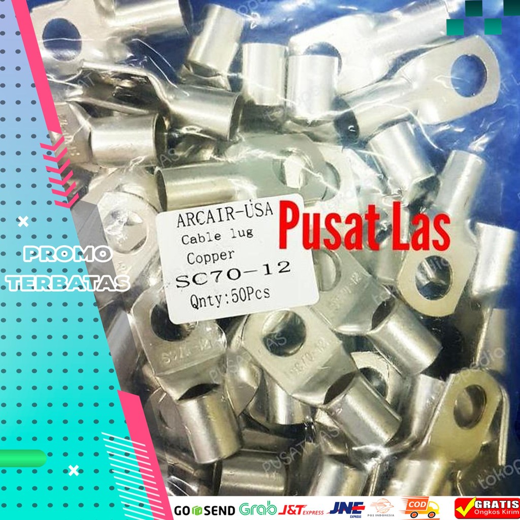 SKUN KABEL TEMBAGA SC 70MM 70-10 CABLE SCUN 70 MM CABLE LUG 70-10MM