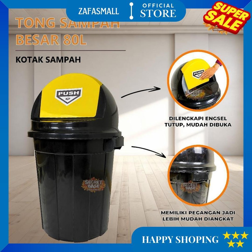 Tong Sampah Besar 80L - Tempat Sampah Besar Luar Rumah / Kotak Sampah / Bak Sampah Sale