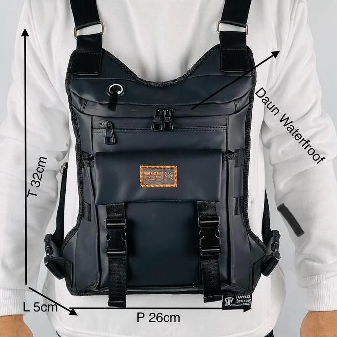 Koleksi Terbaru  Tas Dada Jumbo Anti Air Polo Amstar Waterproof  Tas Selempang Dada Tas Rompi Chestb