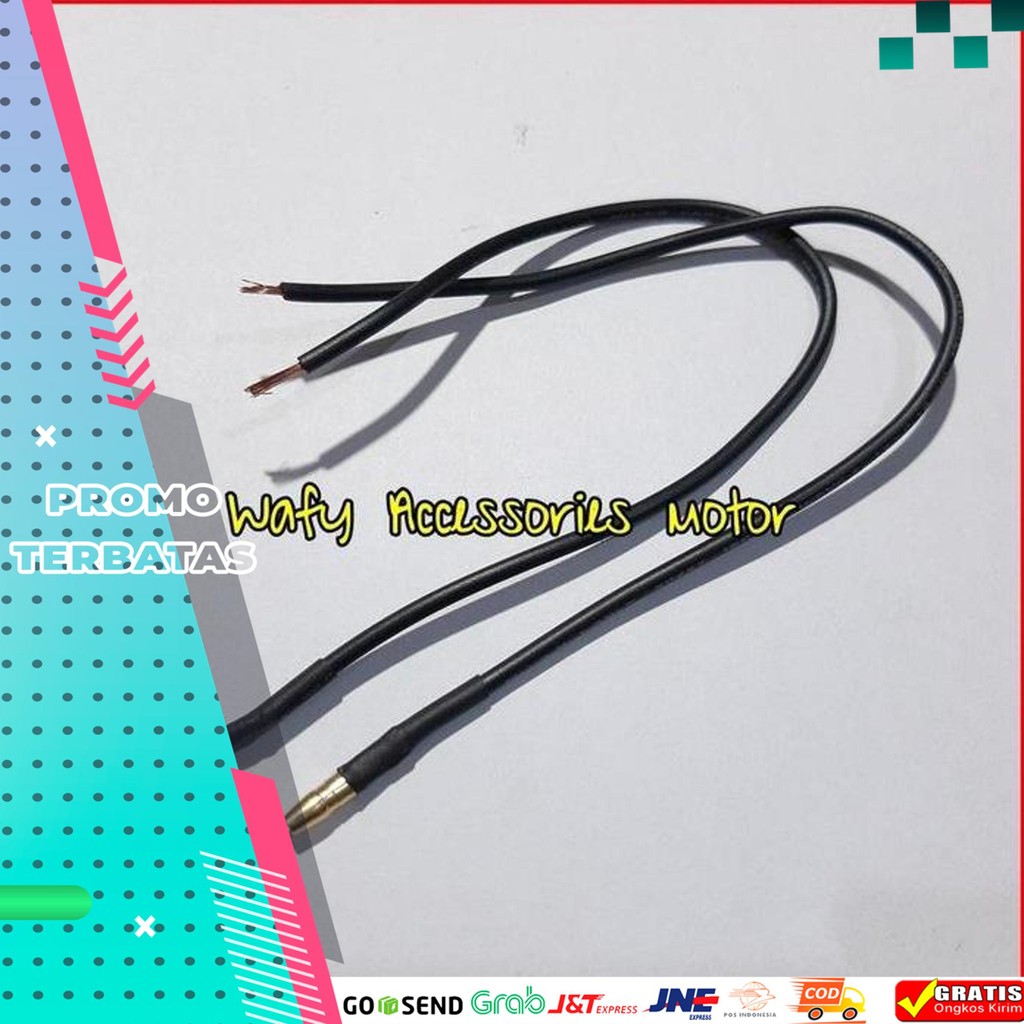 [SEPASANG KANAN DAN KIRI] SOKET SEIN SEN DENGAN KABEL SOKET SCUN SKUN MALE BULAT DAN KABEL 20 CM