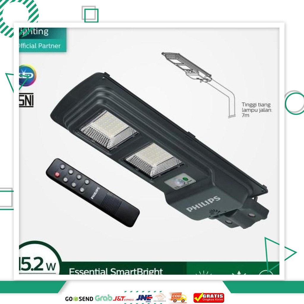 New Lampu Jalan Pju Led Solar Cell Philips Brc010 All In 1 Streetlight