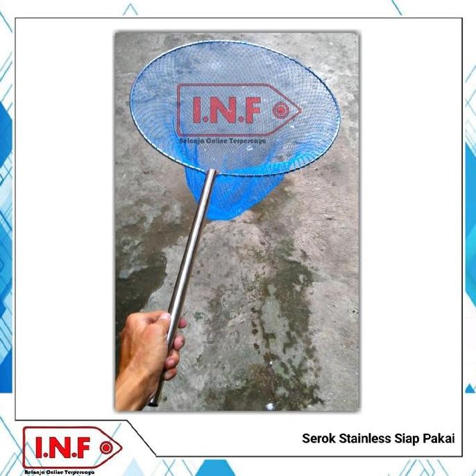 JARING SEROK IKAN SIAP PAKAI FULL STAINLESS PADAT / SEROK STAINLESS / SESER SEROK IKAN PANEN / ALAT 
