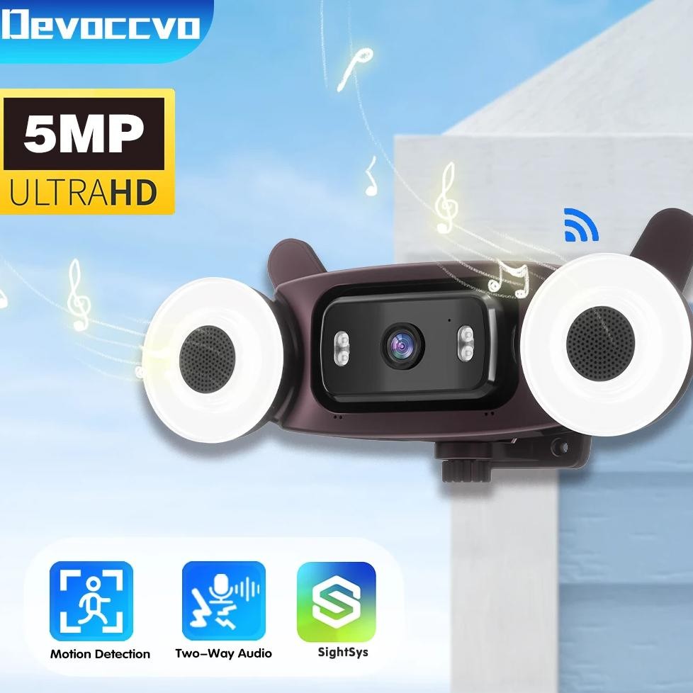 5Mp Speaker  Camera  All-In-One Machine Camera Outdoor Wifi Ip Camera  Outdoor Waterproof Cam Survei