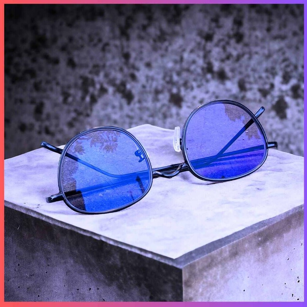 KACAMATA MINUS BLUECROMIC PHOTOCROMIC PRIA WANITA KOREA OVAL TITANIUM OPTIK ASLI ORI