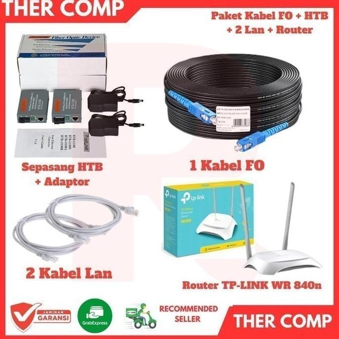 Kabel Fiber Optik Ftth Drop Cable Sc Sc Precon Fiber Optic 400M 400 Mtr 400 Meter New Stok