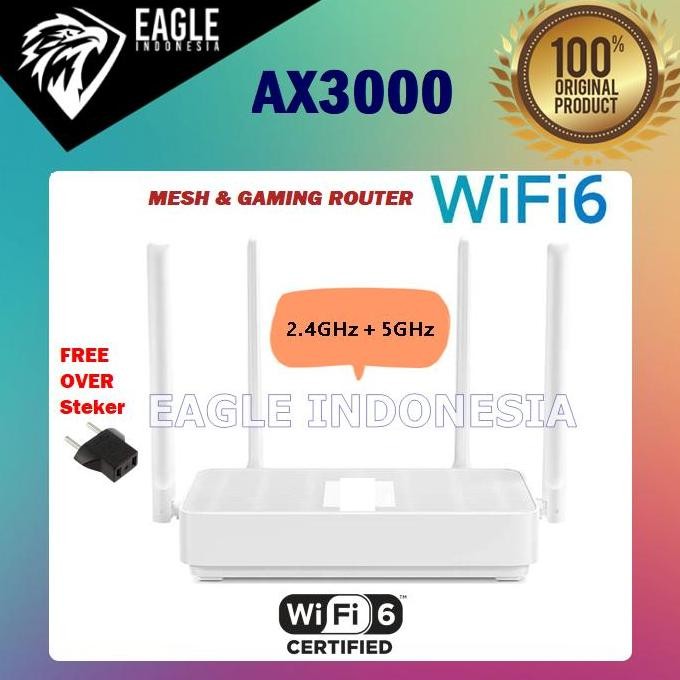 Mi Ax3000 Ax3000T Gaming Wifi 6 Router Mesh Gigabit Dual Band New Stok