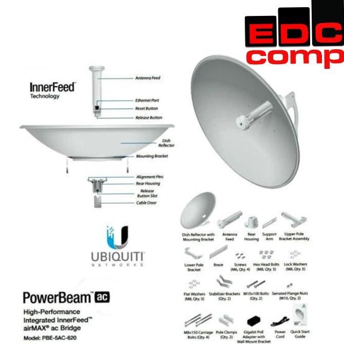 Ubiquiti/Ubnt Powerbeam 5Ac 620, Pbe5Ac620, Pbe-5Ac-620, Pbe 5Ac 620 New Stok