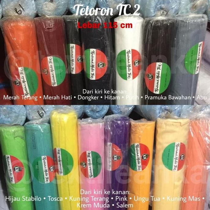 Kain Tetoron TC2 TC Warna Spanduk Umbul-umbul Atribut Partai Lebar 115 [terbaik]