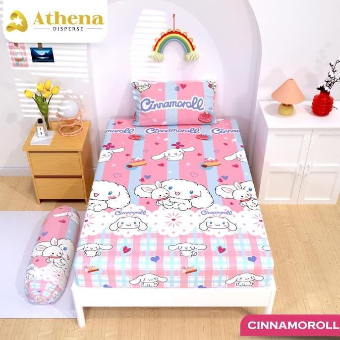Athena Disperse Sprei Uk 90 x 200 - T 20 / Sprei Motif Bunga / Abstrak / Karakter / Bola