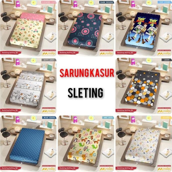 Sarung Kasur Monalisa Single 120x200x20 cm Sarung Kasur Sleting