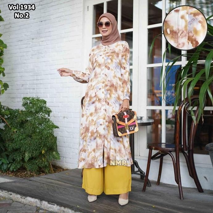 Nmr Setelan Kulot Tunik Rayon Viesta Vol 1934-2