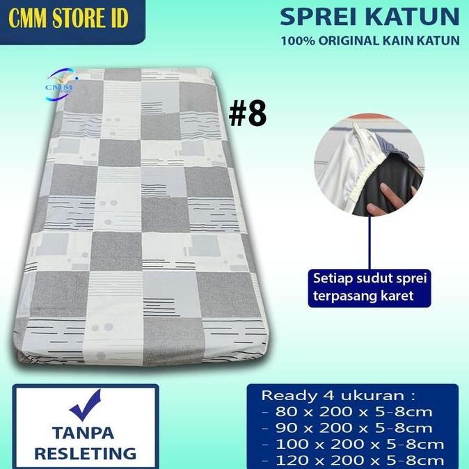 Sprei katun kasur lantai Sprei Travel bed Sprei motif single