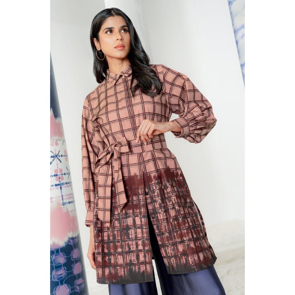 Benang Jarum - Tie Dye Delight Tunic Shirt - Sienna