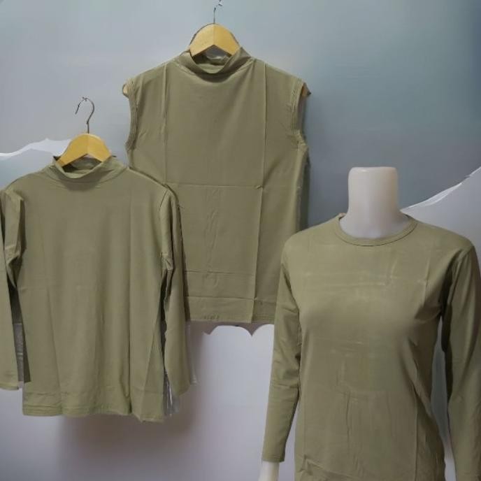 (Tc9) Manset Kaos Wanita Warna Sage Green