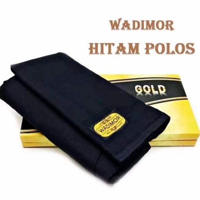 Sarung Tenun Wadimor Hitam dan Putih Polos  Muslim Dewasa Katun  Kain Santri Pria [terbaik]