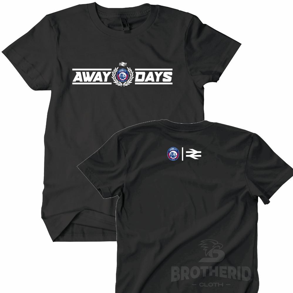Promo Kaos Arema Malang Awaydays Baju Suporter Aremania Away Day Katun Combed 30S