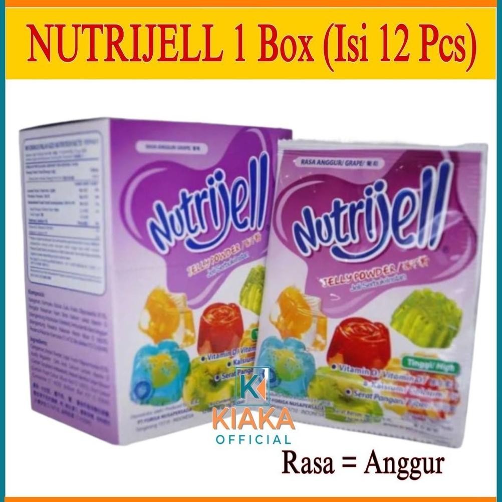 

Nutrijel Jelly Instant 10gr Aneka Rasa Buah Kemasan Ekonomis 1 Pack / 12 Sachet SV