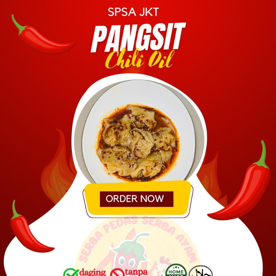 

6Pcs Pangsit Wonton Ayam Chili Oil By Spsa