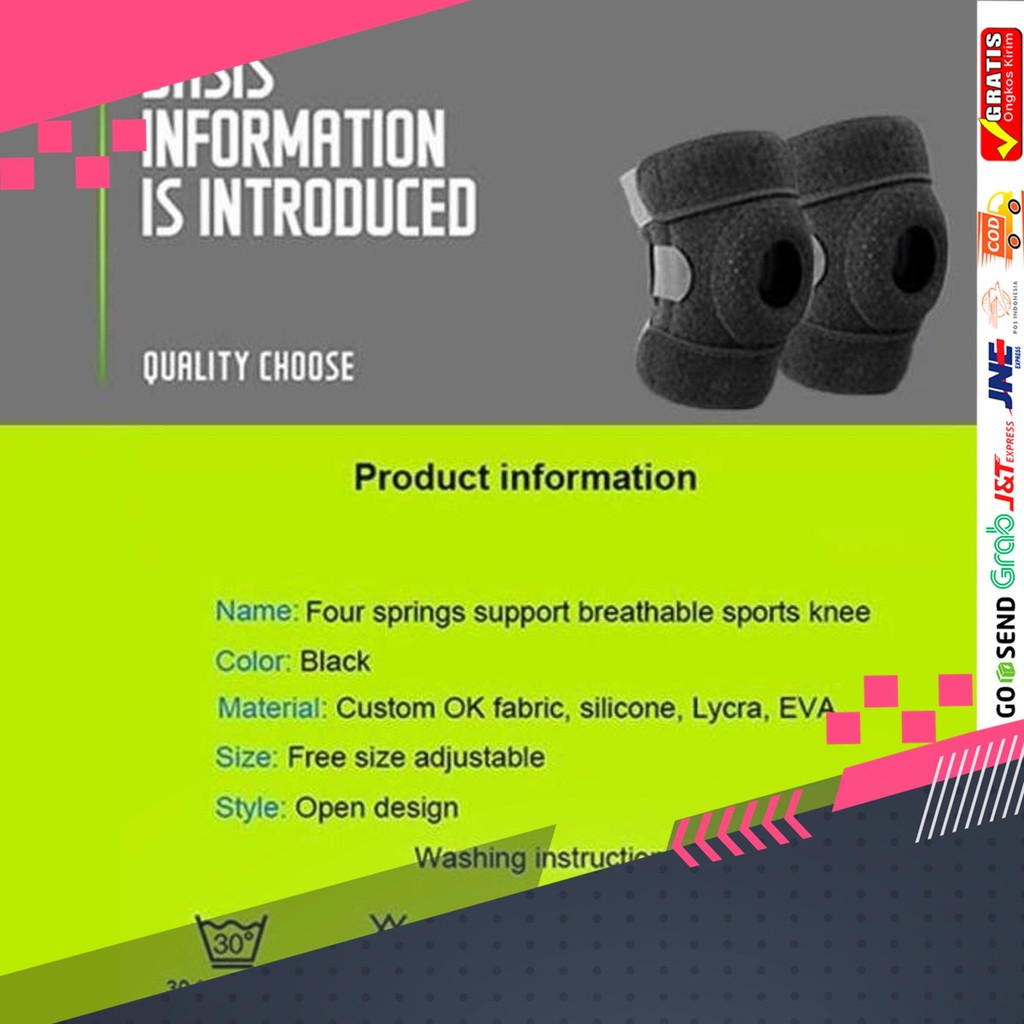 Diskon Alat Terapi Deker Lutut Knee Support Brace Pelindung Lutut Deker Lari - Pelindung Lutut