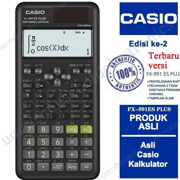 

Casio FX-991ES Plus2 - Kalkulator Sekolah/Kuliah - Scientific/Saintifik - 417 Fungsi