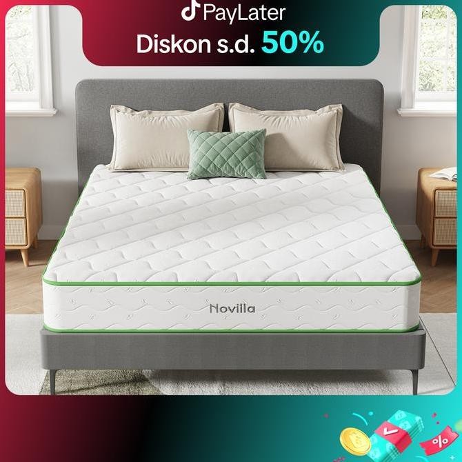 [GRATIS Bantal] Kasur Spring Bed Novilla MetaDream dengan dalam Kotak Single 90x200cm Tebal 20cm