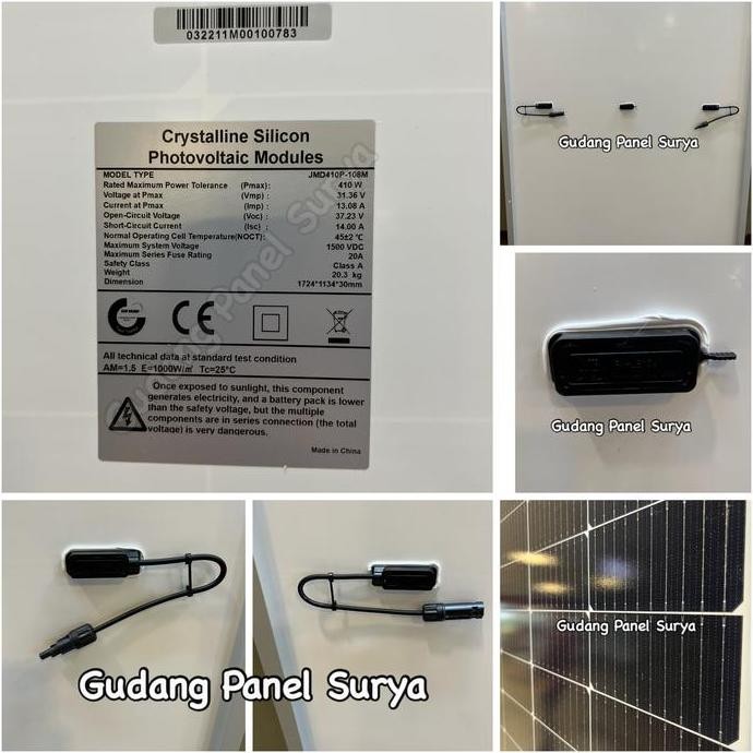 ready Solar Panel Surya Solarcell 410WP Monocrystalline PV 410wp Mono