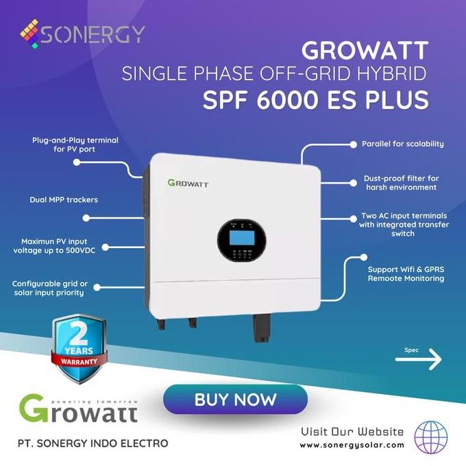 Hybrid / Offgrid Inverter Growatt SPF 6000 ES Plus Wifi