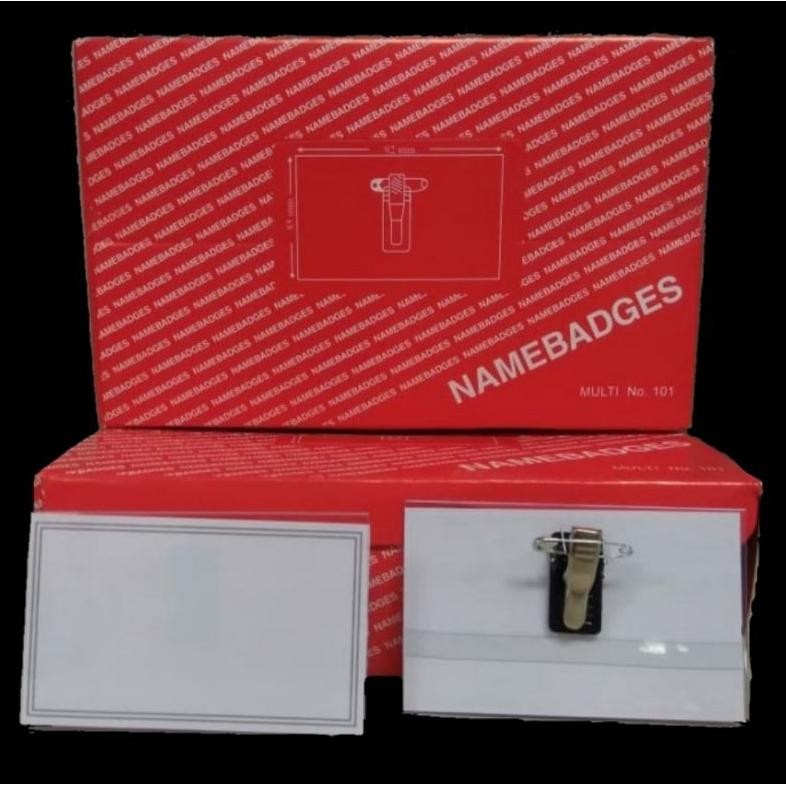 

JH8 Namebadges (nametag) Multi isi 50 pcs