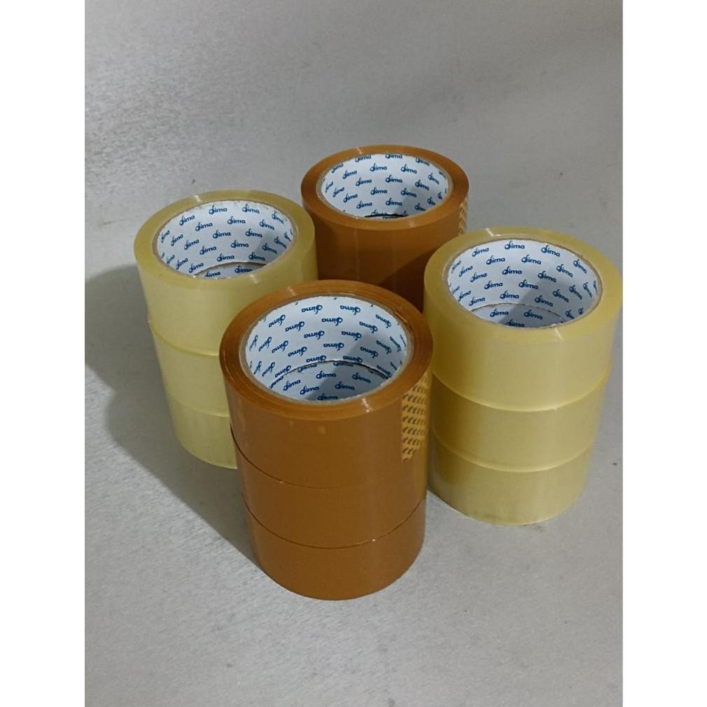 

JH8 Slop isi 6 pc Lakban Bening Coklat 45mmx100yard isi 6pcs (2inch x100yard) SM Online Plakban OPP Tape