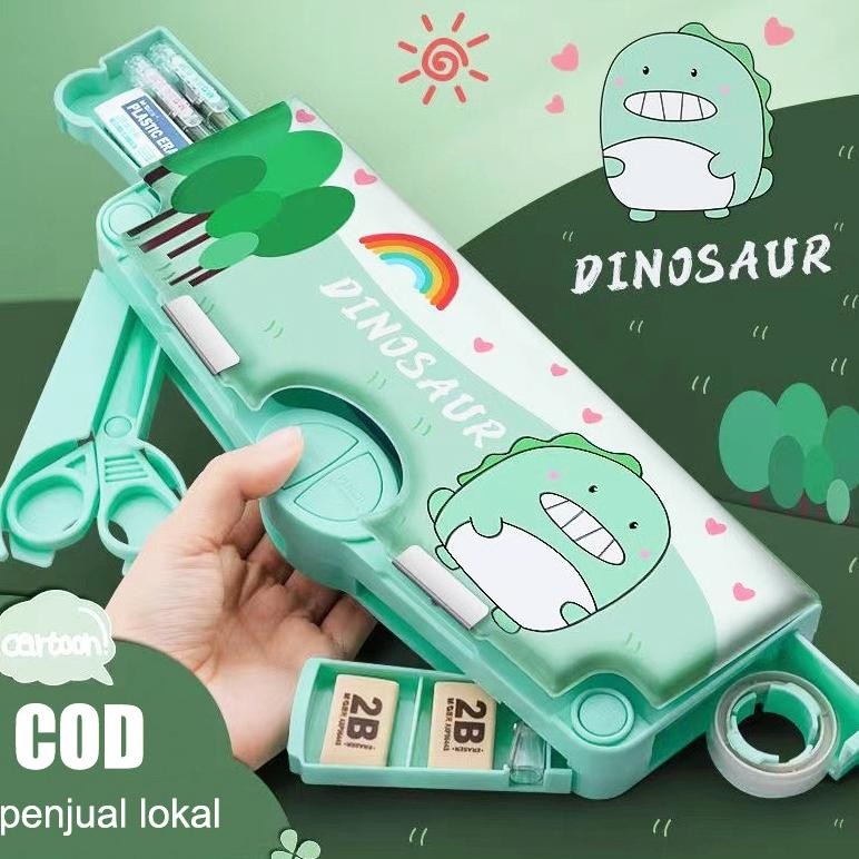 

JH8 Kotak Pensil Multifungsi Lengkap Tempat Pensil Multifungsi Kotak Pensil Anak Lengkap Peruncing Gunting Isolasi Penghapus Penggaris Alat Tulis Sekolah