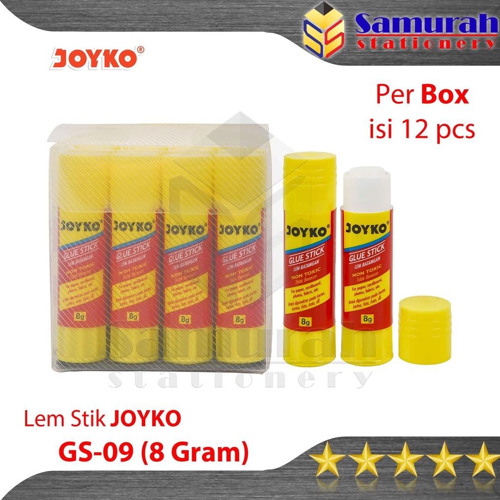 

JH8 Glue Stick GS-09 Joyko Pendek 1 box isi 12 pcs / Lem Kertas Putar GS 09 8 Gram / Lem Stik Batang 8 Gr Kecil