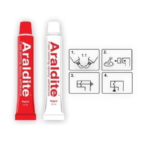 

JH8 ARALDITE Merah / Lem Besi / Lem Serbaguna Epoxy 5 Minutes Rapid