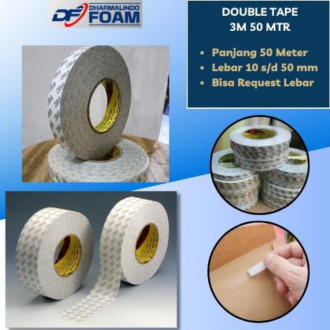 

JH8 Double Tape 3M 9075i Panjang 50 Mtr dengan lem dua sisi Double Tape Lem Dua sisi Original