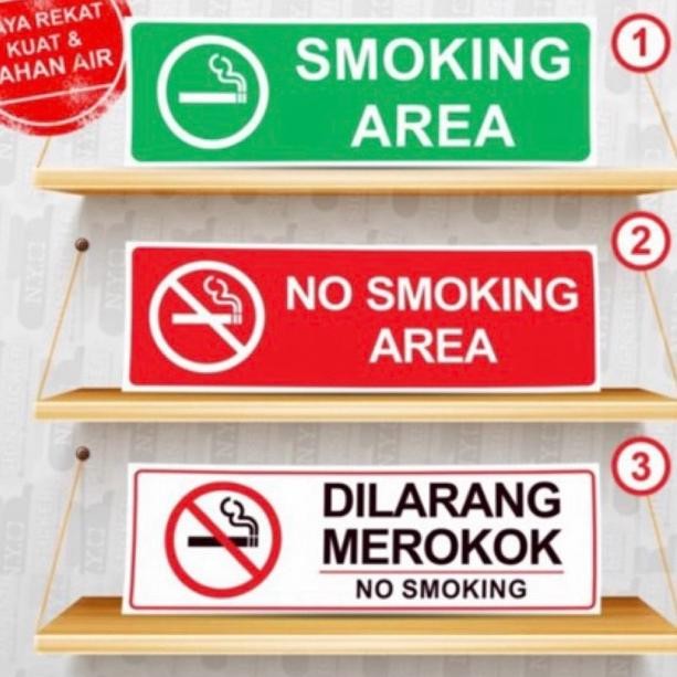 

JH8 Sign akrilik Smoking Area dan No smoking Area 10cm x 30cm
