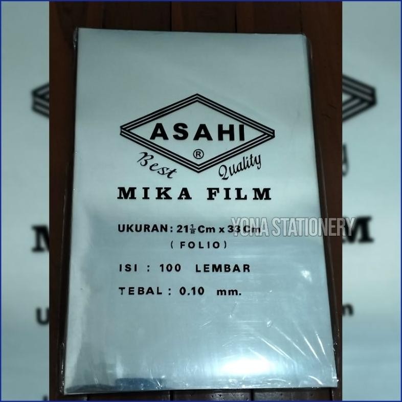 

JH8 Mika Film/Jilid Asahi A4 & F4 | 0.10 mm & 100 lembar