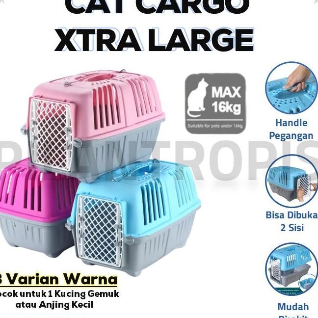 Pet Cargo Kucing Jumbo Xl Pet Kargo Kucing Box Travel Carrier Kucing