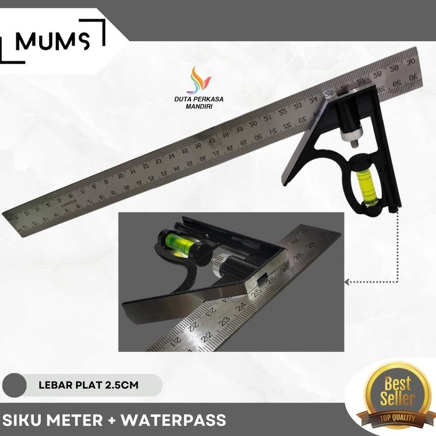

JH8 DPM - Penggaris Siku L Waterpass Kombinasi Square Ruler Sudut Presisi Air