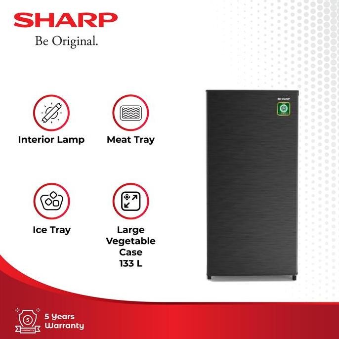 Sharp Kulkas 1 Pintu Sj-N162N-Hs / New Kirei Series Sjn162